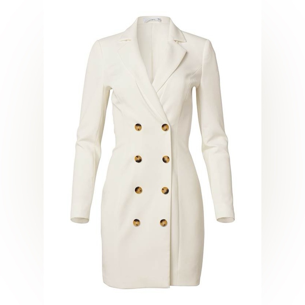 Venus White Double-Breasted Coat
